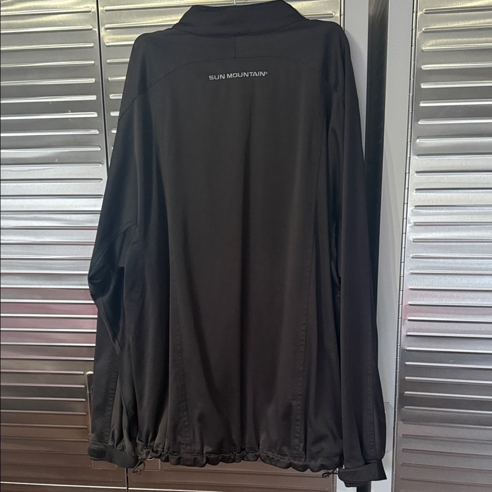 Trump National Golf Club Sun Mountain Black Waterproof Windbreaker - Picture 3 of 7